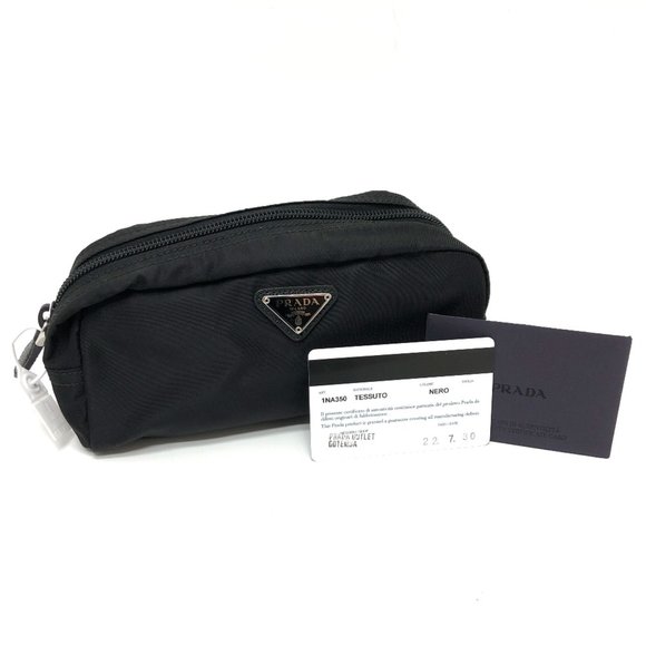 PRADA 1NA350 Makeup pouch Cosmetics Pouch Pouch NERO Black - Picture 8 of 8